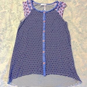 Matilda Jane Girls Purple Button Tank